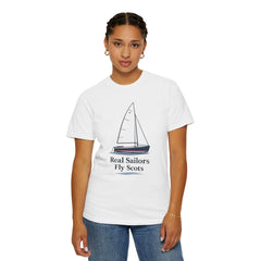 Hempstead Bay Sailing Club Graphic T-Shirt — "Real Sailors Fly Scots" Nautical Tee