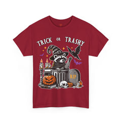 Halloween Trick Or Trashy Raccoon! Graphic Unisex Heavy Cotton Tee