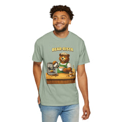 Bear‑Rista Coffee T‑Shirt — Cute Barista Bear Graphic Tee
