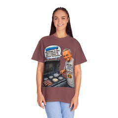 Grill Master Grandpa Funny BBQ T-Shirt — "Whoops! Pretending to Grill for a Photo" Graphic Tee