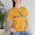 UFO and Dinosaurs Retro Unisex Jersey Short Sleeve Tee