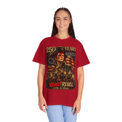 Rebel Rebel 250 Years T-Shirt — 1776–2026 Patriotic Vintage Flag Tee