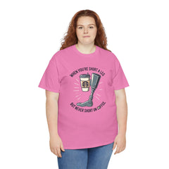 Amputee Coffee Humor - Unisex Heavy Cotton Tee