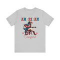 American Cowgirl, Playing Guitar Graphic, Unisex Jersey Short Sleeve Tee