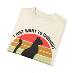 Workout & Cat Lover Unisex T-Shirt - I Just Want to Workout and Hang with My Cat