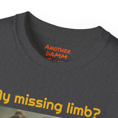 My Missing Limb? It Was Stampeding Elephants! - Unisex Ultra Cotton Tee | Leg Amputee, Limb Awareness, Amputee Gag, Arm Amputee, Amputee Fun