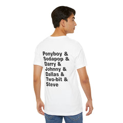 The Outsiders Shirt, Front and Back Images, Greasers Characters Shirt, Unisex Jersey Short Sleeve Tee