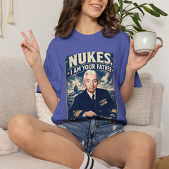 Nukes I Am Your Father Vintage United States Navy Nuclear Power Submarine Graphic T-Shirt