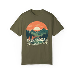 Shenandoah National Park Graphic, Comfort Colors Soft Relaxed Fit Unisex Garment-Dyed T-shirt