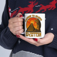 Vintage-Inspired Ceramic Mug for Coffee Lovers, Get The Led Out, Retro Classic Rock Mug