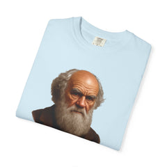 Darwin Coffee Funny T-Shirt — "Survival of the Fittest? I Barely Survive Coffee Shortages."