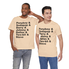The Outsiders Shirt, Greasers Characters Shirt, Unisex Jersey Short Sleeve Tee