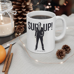 Barney Stinson "Suit Up!" Ceramic Mug — How I Met Your Mother Quote (11oz & 15oz)