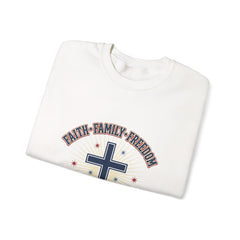 Faith • Family • Freedom Sweatshirt | Patriotic Faith-Based July 4th