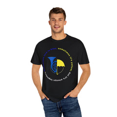 Blue French Horn and Yellow Umbrella Unisex T-shirt - HIMYM Fan Apparel