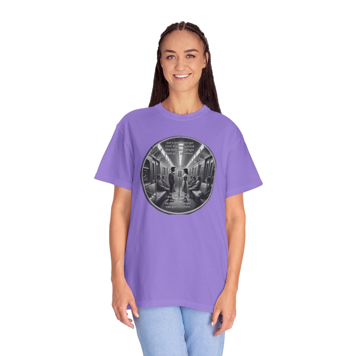 Don't Stop Believin Graphic Unisex Garment-Dyed T-shirt