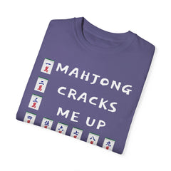 Mahjong Cracks Me Up, Comfort Colors 1717, Funny Graphic Tee, Unisex Garment-Dyed T-shirt, gift for mahjong player, mahjong lover gift, casual wear tee, humorous t-shirt, novelty mahjong shirt
