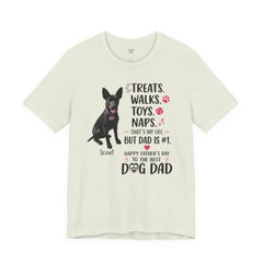 Personalized Dog Dad T‑Shirt — "Treats. Walks. Toys. Naps." Father's Day Gift