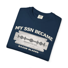 My SSN Became Razor Blades Graphic Vintage Submarine Veteran Tee