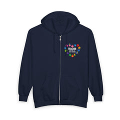 Colorful Teacher Of Tiny Humans Zippered Hoodie
