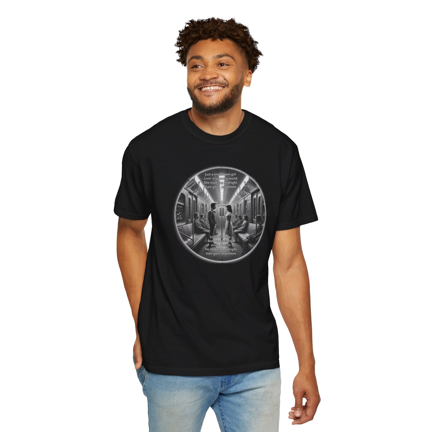 Don't Stop Believin Graphic Unisex Garment-Dyed T-shirt