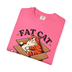 Fat Cat Happy Cat Graphic T-Shirt — Garment-Dyed Unisex Tee