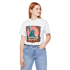 July 4th Statue Of Liberty Freedom - Graphic Unisex Short Sleeve Tee