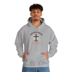 Faith & Freedom Cross Hoodie | Patriotic, Faith-Based July 4th Vintage Americana