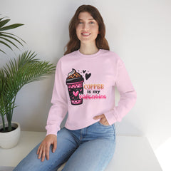 Woman's Coffee Is My Valentine - Unisex Heavy Blend™ Crewneck Sweatshirt