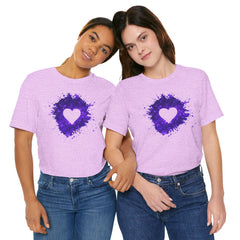 Galaxy Heart Tee — Purple or Green Splatter Heart T-Shirt