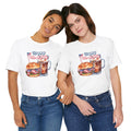 Happy 4th Of July Burger and Mug Graphic, Unisex Jersey Short Sleeve Tee