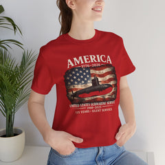 America 250th Submarine 125th Flag T-Shirt — Vintage USA Military Tee