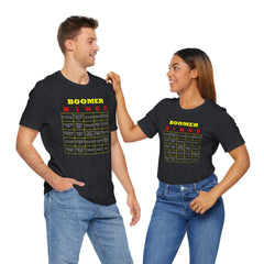FUNNY BOOMER BINGO - Unisex Jersey Short Sleeve Tee