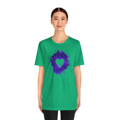 Galaxy Heart Tee — Purple or Green Splatter Heart T-Shirt