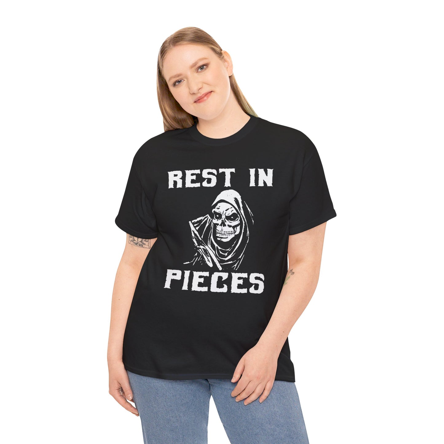 REST IN PIECES Ghoul Graphic, Unisex Heavy Cotton Tee