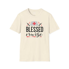 Blessed Nurse - Unisex Softstyle T-Shirt | Nurse Awareness, Medical Apparel, Gift For Her, Scrub Tee, Hospital Staff Gift, Registered Nurse