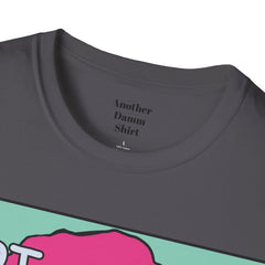 HOT Pink Cotton Candy Haired Pop Art Lady Unisex Softstyle T-Shirt
