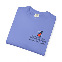 Lauren McGowan Front Logo Back Graphic Baldwin Harbor Animal Hospital "Who Let the Dogs Out?" Tee