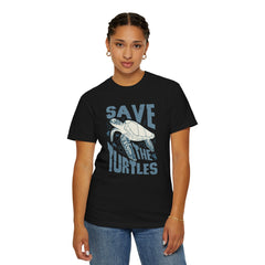 Sea Turtles, Save The Turtles -  Graphic Unisex Garment-Dyed T-shirt