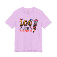 100 DAYS OF SCHOOL - Unisex Jersey Short Sleeve Tee | Elementary School Holiday, Gift For Her, Gift For Him, Teacher Shirt, Classroom Shirt