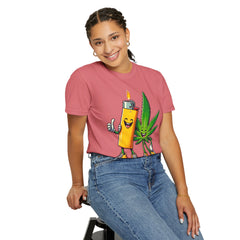 Vintage 'Lighter & Weed' Graphic T-Shirt — Relaxed Stoner/Cannabis Tee
