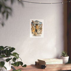 Who Let the Cats Out? Baldwin Harbor Animal Hospital Cat Poster — Matte Vertical Wall Art