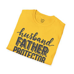 Husband Father Protector Hero Unisex Softstyle T-Shirt