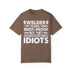 Fun Welder T-Shirt - 'Idiot-Proof' Design for Welding Enthusiasts