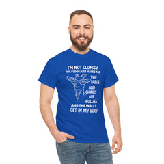 Clumsy Funny Goat Graphic Tee | Unisex Heavy Cotton Tee | Great Gift for Animal Lovers, Birthdays, Casual Wear, Humorous Gifts, Everyday Style