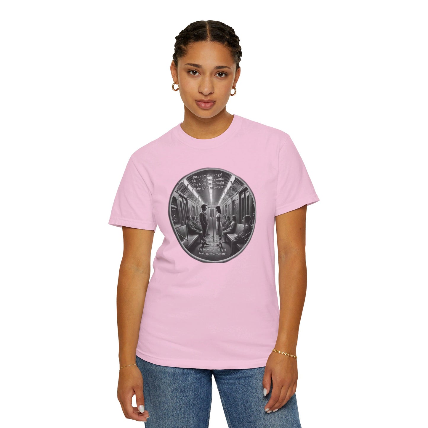 Don't Stop Believin Graphic Unisex Garment-Dyed T-shirt