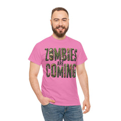 ZOMBIES ARE COMING! Graphic Unisex Heavy Cotton Tee