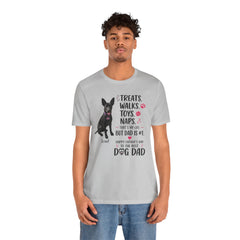 Personalized Dog Dad T‑Shirt — "Treats. Walks. Toys. Naps." Father's Day Gift
