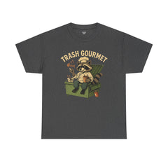 Trash Gourmet Unisex Heavy Cotton Tee, Funny Graphic T-Shirt, Quirky Casual Wear, Unique Gift for Food Lovers, Eco-Friendly Apparel
