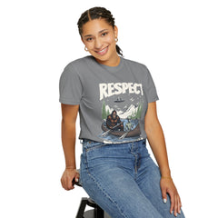 Bigfoot and Alien Outdoor Canoe Adventure - Respect The Locals T-Shirt
